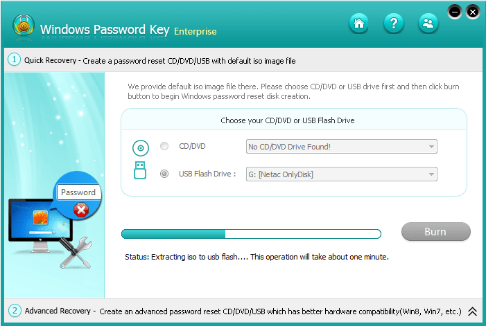reset password with usb